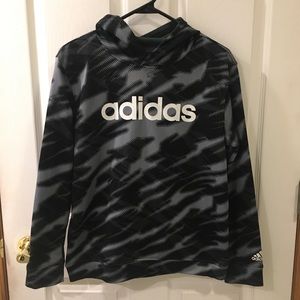 Black and Gray Adidas Polyester Performance Hoodie
